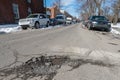 Large pothole in Montreal