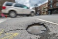 Large pothole in Montreal