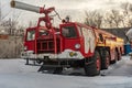 Large and powerful airfield fire truck