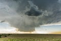 Time lapse of tornadic supercell over Tornado Alley at sunset Royalty Free Stock Photo