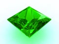 Large princess cut emerald - 3D Royalty Free Stock Photo