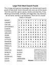 Large print general knowledge word search puzzle