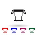 Large printer multi color icon. Simple glyph, flat vector of print house icons for ui and ux, website or mobile application