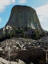 Large Profile View of the Devils Tower in Wyoming USA