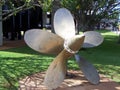 A large  propeller from a ship in Pearl Harbor Royalty Free Stock Photo