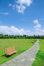 Garden path, public green space Royalty Free Stock Photo