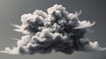 A large puffy cloud formation in a gray sky with soft edges and a dramatic atmospheric effect Royalty Free Stock Photo
