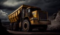 Large quarry dump truck in coal mine. Mining equipment for the transportation of minerals. Royalty Free Stock Photo