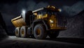 Large quarry dump truck in coal mine. Mining equipment for the transportation of minerals. Royalty Free Stock Photo