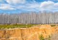 Large sand quarry in the forest