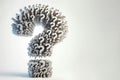 A large question mark of small question marks. Space for text. Royalty Free Stock Photo