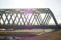 Large railway bridge for railway vehicles