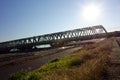 Large railway bridge for railway vehicles