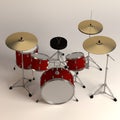 Large realistic drumset