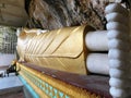 A large reclining Buddha statue