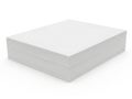 A large rectangular block of white foam insulation material on a white background Royalty Free Stock Photo