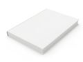 A large rectangular block of white foam material on a white background Royalty Free Stock Photo