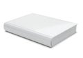 A large rectangular block of white foam material on a white background Royalty Free Stock Photo