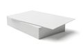 A large rectangular block of white foam resting on a white background Royalty Free Stock Photo