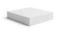 A large rectangular block of white foam resting on a white background isolated on transparent background Royalty Free Stock Photo
