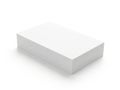 A large rectangular block of white foam resting on a white surface Royalty Free Stock Photo