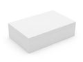 A large rectangular white block with a smooth surface and rounded edges. isolated on white background Royalty Free Stock Photo