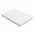 A large, rectangular, white, flat, smooth, and solid object on a white background Royalty Free Stock Photo