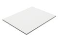 A large, rectangular, white, solid object with a smooth surface and a slight shadow underneath Royalty Free Stock Photo