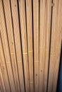 Large rectanguler wood panels stacked up together Royalty Free Stock Photo