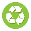 Large recycle icon great for any use, Vector EPS10. Royalty Free Stock Photo