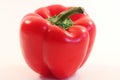 Large red bell pepper with white background