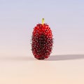 Large Red Berry Cluster with Yellow Stem Royalty Free Stock Photo