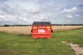 Large red Biffa General Waste container