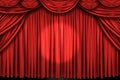 Large red curtain stage Royalty Free Stock Photo