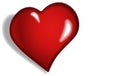 A large red heart is a symbol of love.