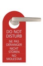 Large Red Isolated Do Not Disturb Tag Royalty Free Stock Photo