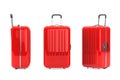 Large Red Polycarbonate Suitcases
