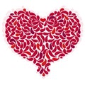 Large red romantic heart