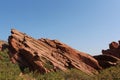 A large red sandstone formation on the Trading Post Trail, Red Rocks Park, Colorado Royalty Free Stock Photo
