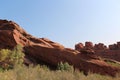 A large red sandstone formation on the Trading Post Trail, Red Rocks Park, Colorado Royalty Free Stock Photo