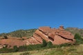 A large red sandstone formation on the Trading Post Trail, Red Rocks Park, Colorado Royalty Free Stock Photo