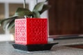 Large red square candle