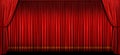 Large Red Stage Curtain Royalty Free Stock Photo