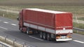 Large Red Truck on Highway Royalty Free Stock Photo