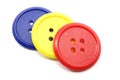 Large red, yellow, and blue buttons Royalty Free Stock Photo
