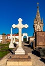 Large religious cross in the cemetery of Ortigueira in the Galicia region of Spain.