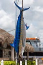 Replica of an Atlantic blue marlin fish Makaira nigricans - Dania Beach, Florida, USA