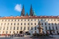 Lions Fountain at the Prague Castle in Czech Republic.