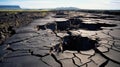 A large rift on the surface of the earth