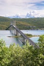 large road bridge connects Norwegian islands on Lofoten, Nordland, Norway